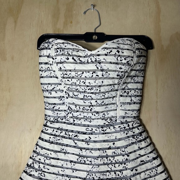 Parker Molly Strapless Silk Dress Graphite Clone In Graphite Clove Size Small - Picture 2 of 11